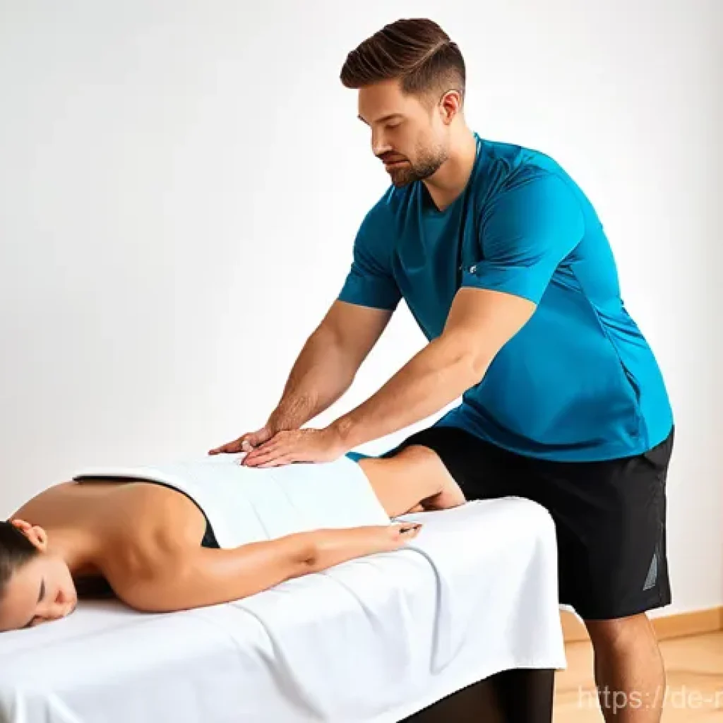 스포츠마사지사와 고객 재방문율 높이는 방법 - **Prompt: Personalized Care and Empathetic Connection**
    "A professional and empathetic female sp...
